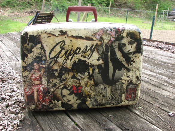 This is my Gypsy design vintage suitcase ~ you can purchase it through https://www.etsy.com/shop/earthmother195